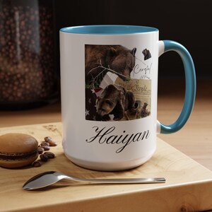 Personalizable #11 Custom Text Patriotic Mug, USA Constitution Declaration of Independence Bear Cup, Americana Gift, Kitchen Decor 11oz 15oz