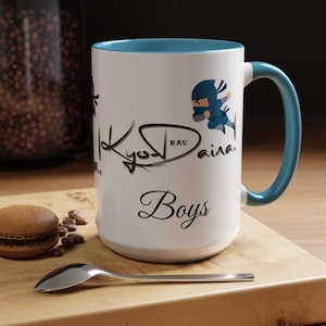 Personalizable Name #42 Custom Kyo Daina Journeys Accent Ceramic Mug (11, 15oz) for All Occasions, The Way of the Ninja Warrior Cup
