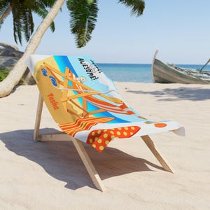 Toalla personalizable n.° 3 ¡Hola, genial! Adorables gatos y perros para alegrar tu día. Toalla de playa para mascotas. Toalla extragrande para amantes de las mascotas.