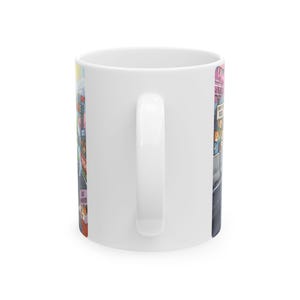 Meow Speed Drifting Cat Truck Convoy White Ceramic Mug | Beautiful Big Rig Bobtail Semis Ripping Tracks Cup (11 oz, 15 oz) image 7