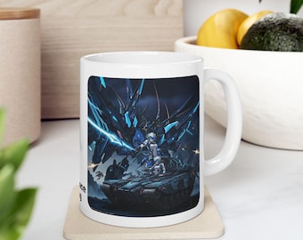 Sentience Rising Sci-Fi Robots #6 White Ceramic Mug | Sci-Fi NeoSentinel Uprising