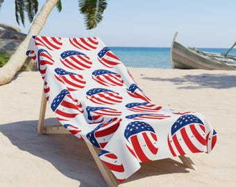 1776 Patriotic USA # 1, ein größeres Amerika Tribute Beach Pool Handtuch