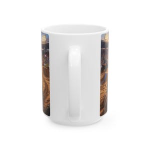 Monster Truck Cat Driver White Ceramic Mug | Claw Hammer 4x4 Lifted Ride Cup (11 oz, 15 oz) image 9