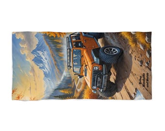 Toalla de playa Off-Road Adventure 2, toalla personalizada para todoterreno para entusiastas del aire libre, regalo para acampar, equipo de senderismo, amantes de la naturaleza,
