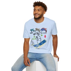 Kayo-Daina (enorme) origami mammiferi marini unisex SoftStyle T-shirt per tutte le occasioni, balena, delfini, tartarughe e calamari Tee