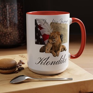 Personalizable #26 Custom Text Patriotic Mug, USA Constitution Declaration of Independence Lion Cup, Americana Gift, Kitchen Decor 11oz 15oz