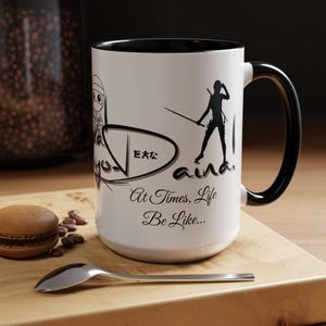 Personalizable Name #41 Custom Kyo Daina Journeys Accent Ceramic Mug (11, 15oz) for All Occasions, The Way of the Ninja Warrior Cup