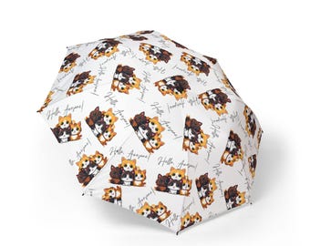 Hello, Awesome Kittens #5 Semi-Automatic Foldable Umbrella, Our Adventure Rain Buddy