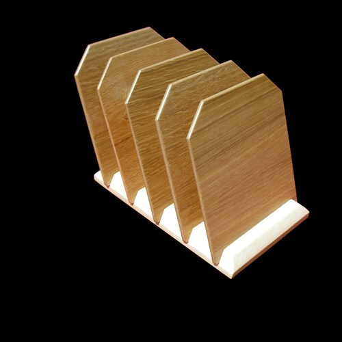 American Oak Desktop File Rack and Mail Sorter