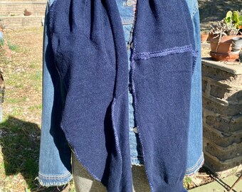 Navy blue cashmere scarf