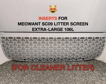 Inserts for Meowant SC09 (Extra-Large 106L) Self Cleaning Litter Box Screen | Sift Small Clumps | Read Full Item Description/Details Below