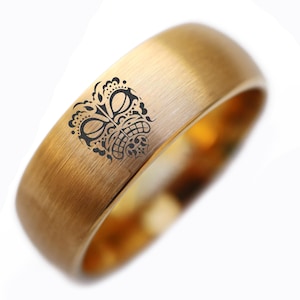 Maori Mask Face Tribal Print Wedding Ring, Engraved Pacific Islander Ring, Ancestral Polynesian Ring, Samoan Jewelry, Iwi Hawaiian Ring