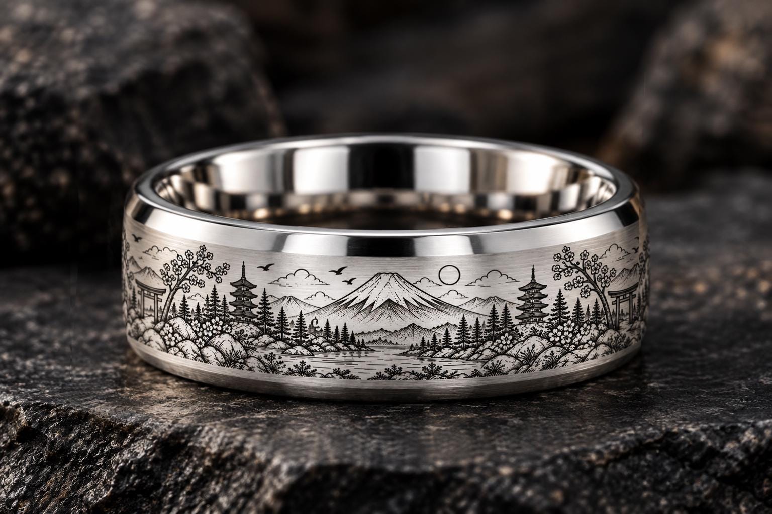 Mount Fuji Mens Ring - Etsy