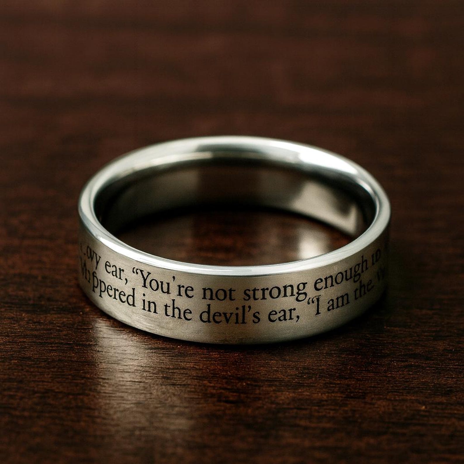 Ring Motivation She Whispered I Am the Storm Engraved Ring, Resilience Wedding Ring ...