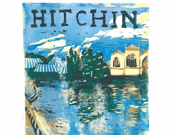 Hitchin Lino Print