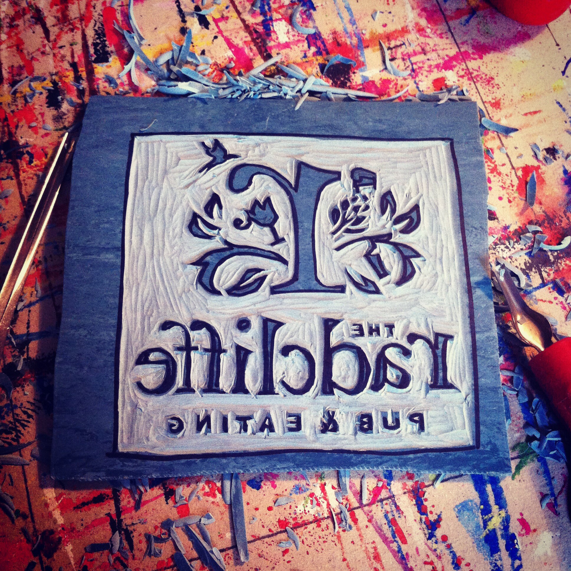 Your Logo as a Linocut - Etsy