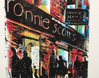 Ronnie Scott’s Soho Lino & Letterpress Print