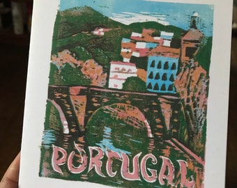 Portugal Lino and Letterpress Print