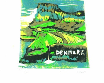 Denmark Linocut Print