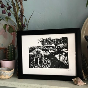 Physic Garden, Hitchin, Linocut Print