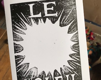 Le Soleil linocut