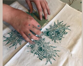 Block Printing- Design and Print a Patterned Summer Tote Bag