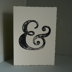 Ampersand Handprinted Card