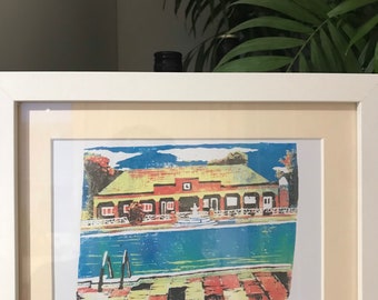 Hitchin Swimming Pool framed print
