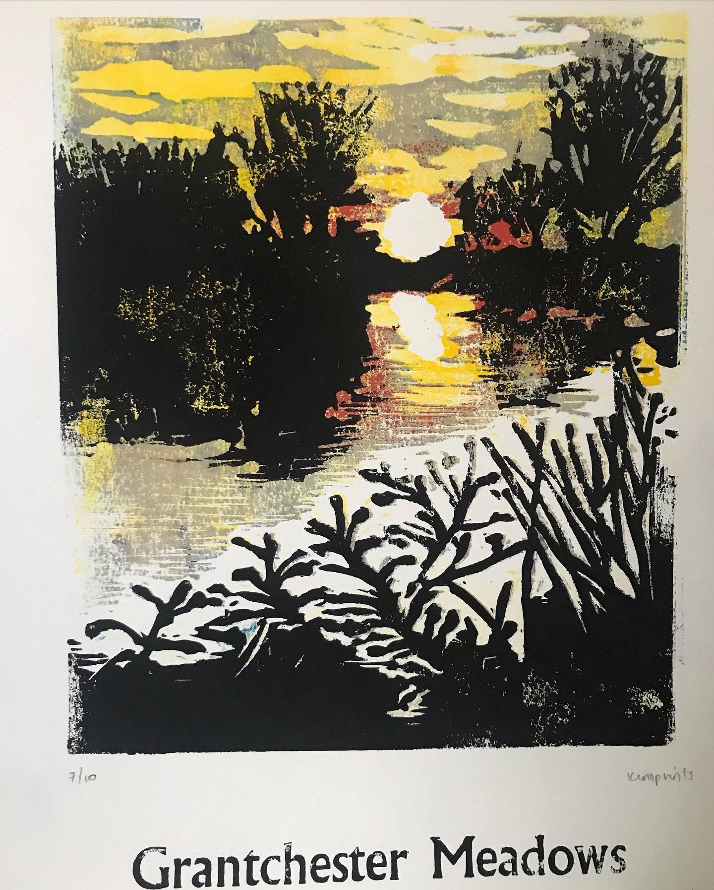 Sale❗️リリパットレーン429☆GRANTCHESTER MEDOWS Grantchester Meadows Lino and Letterpress Print - Etsy