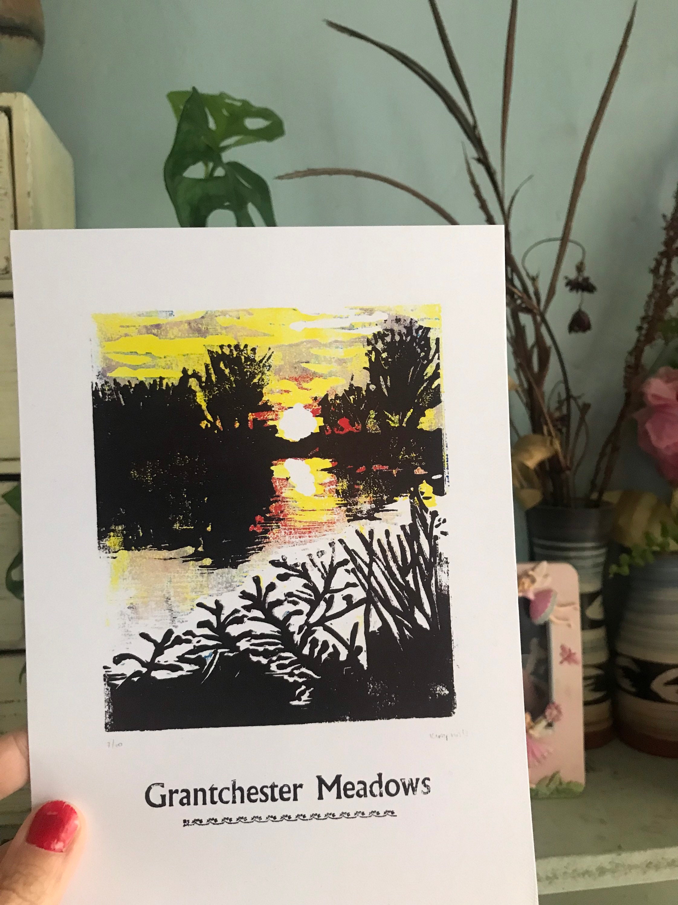 Grantchester Meadows Lino and Letterpress Print - Etsy
