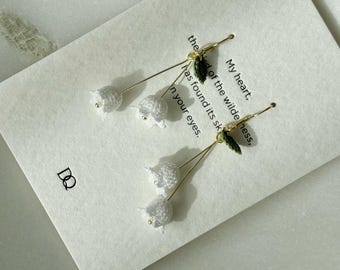 Micro Crochet Earrings Lily of the Valley
