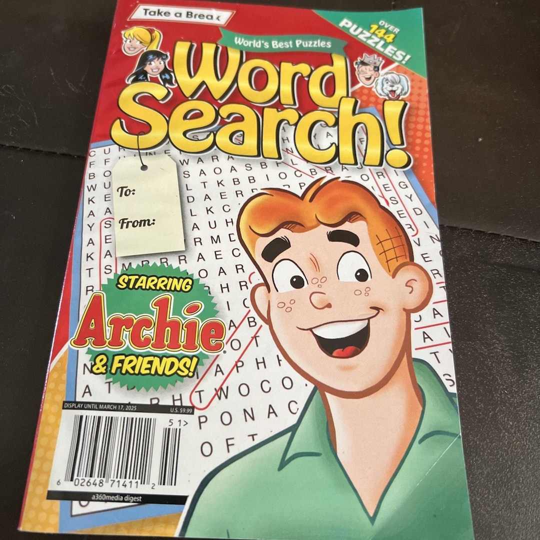 Take a Break Wordsearch Book Archue & Friends 135 Puzzles - Etsy