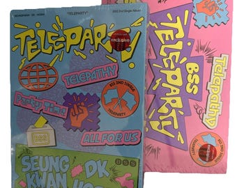 BSS Seventeen 2nd Album TELEPARTY CD P.Book P.Card Lyrics Poster 2 Versions