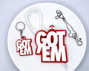 Got Em Keychain and Car Charm Set, Sneakerhead Gift for Him, Hypebeast Car Accessory, Shoe Lover Birthday Gift, Sneaker Collector Gift