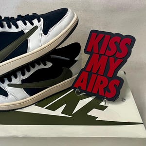 Kiss My Airs Sneaker Display Sign | Sneakerhead Room Decor | Sneaker Collector Gift | Shoe Wall Art | Sneaker Closet or Shelf Decor