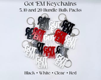 Bulk Got ’Em Acrylic Keychains, Sneakerhead Party Favor, Jordan Theme Birthday, Sneaker Ball Decor, Baby Shower Giveaway (5,10,20 pack)