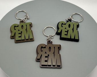 Got 'Em Acrylic Keychains, Sneakerhead Gift, Gift for Sneaker Head, Gift for Shoe Collector, Got Em Party Favor, Olive and Mocha Keychain