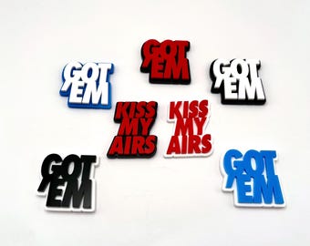 Kiss My Airs Magnet Set | Sneakerhead Gift | Sneaker Fridge or Locker Magnet | Sneaker Collector Room Decor | 2 Pack