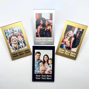 Instax Mini Picture Frame, Personalized Polaroid Photo Frame, Custom Acrylic Frame for Polaroid Display, Engraved Fridge Magnet Frame