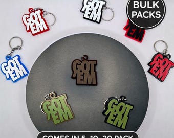 Bulk Got ‘Em Keychains (5, 10, 20 Pack), Sneakerhead Party Favor, Sneaker Theme Gift for Teams or Birthday Party, Jordan Sneaker Ball Favor