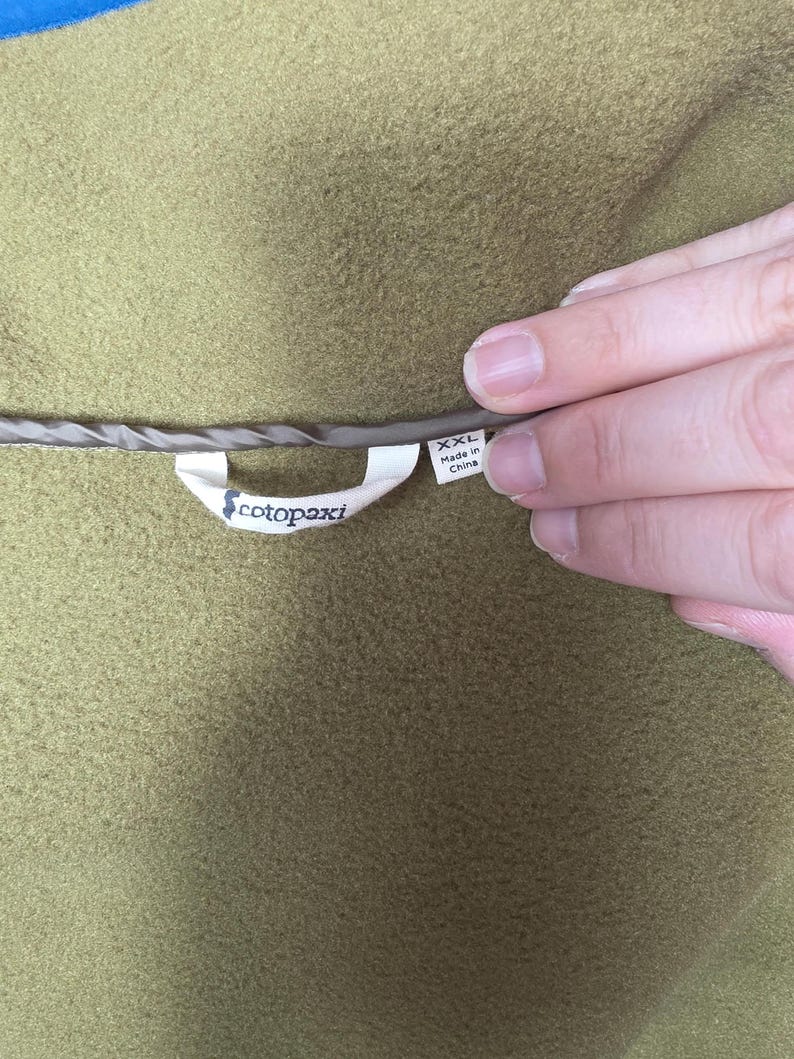 Sudadera polar Cotopaxi Teca para hombre, talla XXL, color verde oliva y azul, con cierre a presión. imagen 5