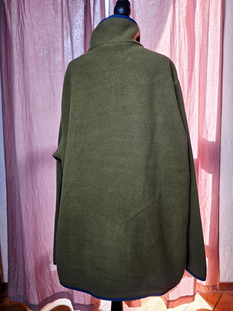 Sudadera polar Cotopaxi Teca para hombre, talla XXL, color verde oliva y azul, con cierre a presión. imagen 4