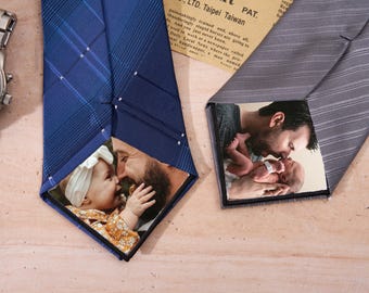 Custom Photo Tie Patch, Tie Picture Father of the Bride Gift, Tie Photo Patch, Personalized Gifts for Dad, Father of the Groom, Grandpa Gift