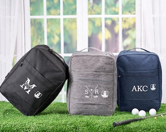 Groomsmen Gifts, Custom Golf Shoe Bags, Golf Gifts for men,  Anniversary Gift Golf Pouch,Personalized Name Golf Player Shoe Bag Golfer Gift
