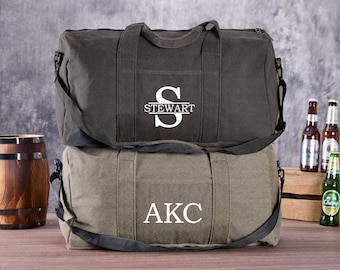 Monogram Travel Bag,Groomsmen Duffle Bag,Personalized Gift for Boyfriend,Weekender Bag for Men,Custom Carry on Overnight Bag, Gift for Him