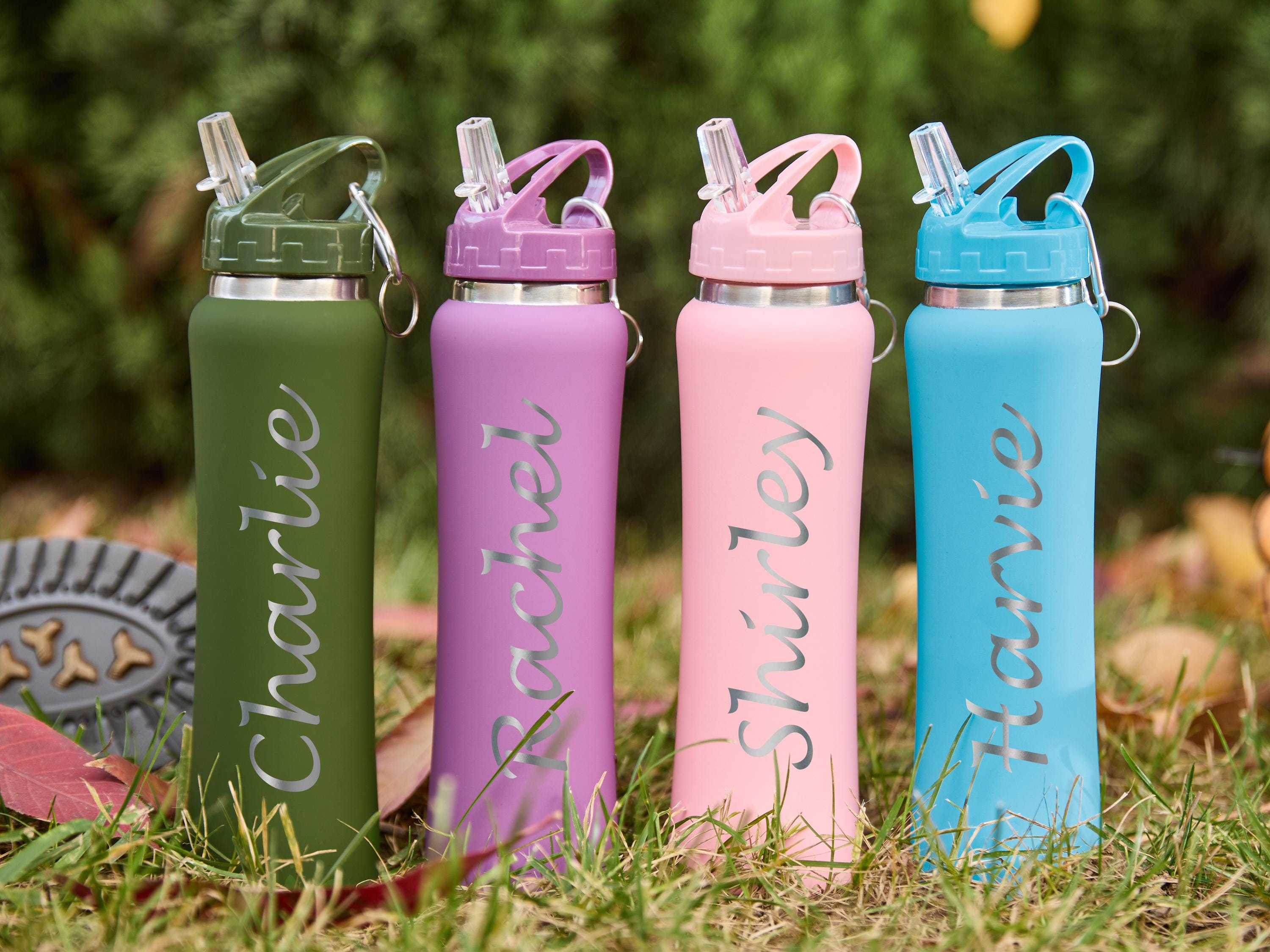 Personalised Insulated Water Bottle, Engraved Water Bottles With Straw ...