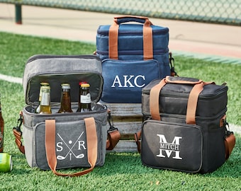 Personalized Cooler Bag, Groomsmen Gift Large Beer Cooler, Custom Golf Cooler Bag, Wedding Party Gift, Best Man Gift, Couple Gifts for Him