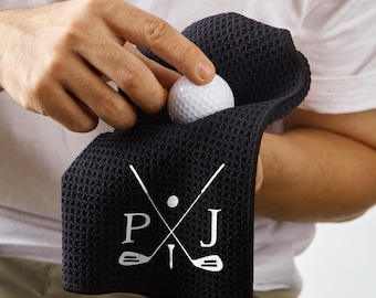 Embroidered Golf Towel, Personalized Golf Towel, Monogrammed Golf Towel, Custom Golf Towel, Personalized Golf Gift for Dad, Christmas Gift