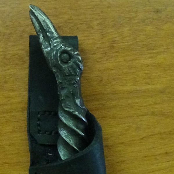 Crow railroad spike knife, Hand forged.