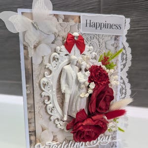 新郎新婦のための豪華な3D手作り結婚式/結婚記念日カード